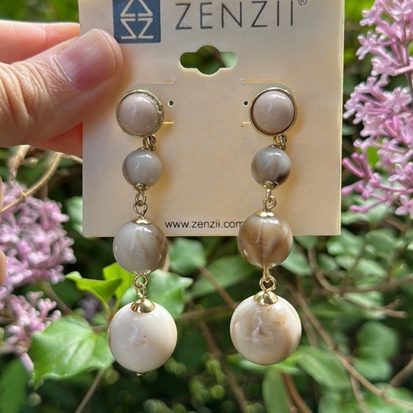 Accessories - NWT. Zenzii dangling Pearl Earrings.